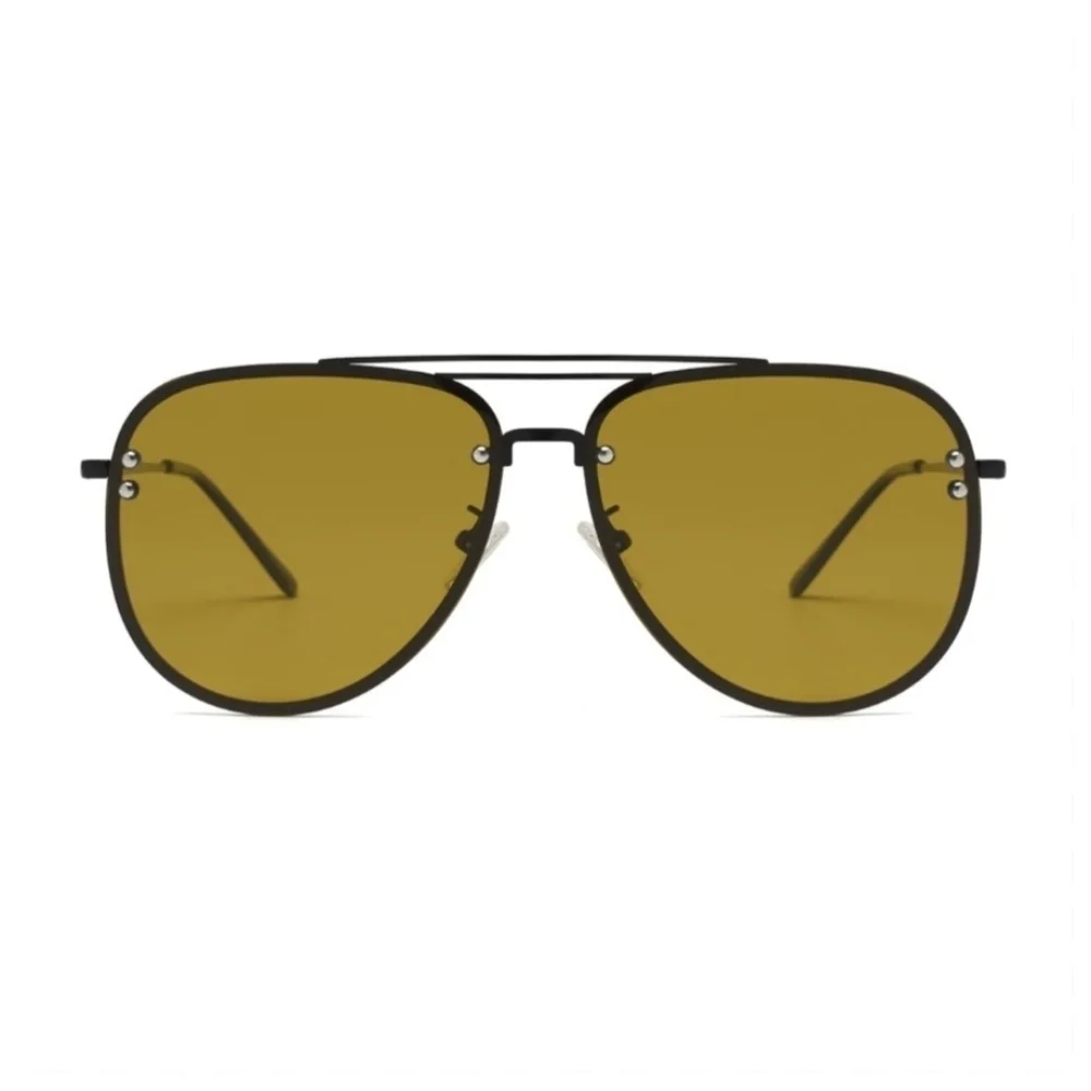 Oversized Unisex Aviator Style Polarized Rimless Sunglasses NEW